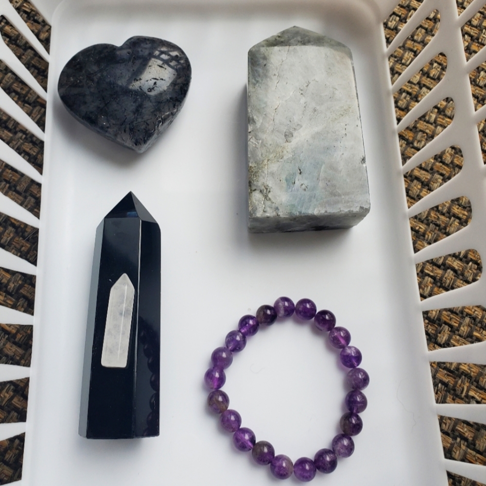 Negative energy protection crystals bundle